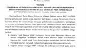 Surat Edaran Bupati Maros Mengizinkan Para ASN Terdampak Banjir Untuk WFH