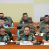 Panglima TNI Bersama Jajaran Saat Rapat Dengar Pendapat Dengan Komisi I DPR RI Bahas Revisi UU TNI