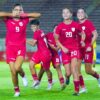 Timnas Putri Indonesia Saat Merayakan Gol Bersama Para Pemain